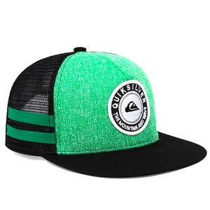 Brand New Mens Green & Black, Snapback Flat Bill Hat